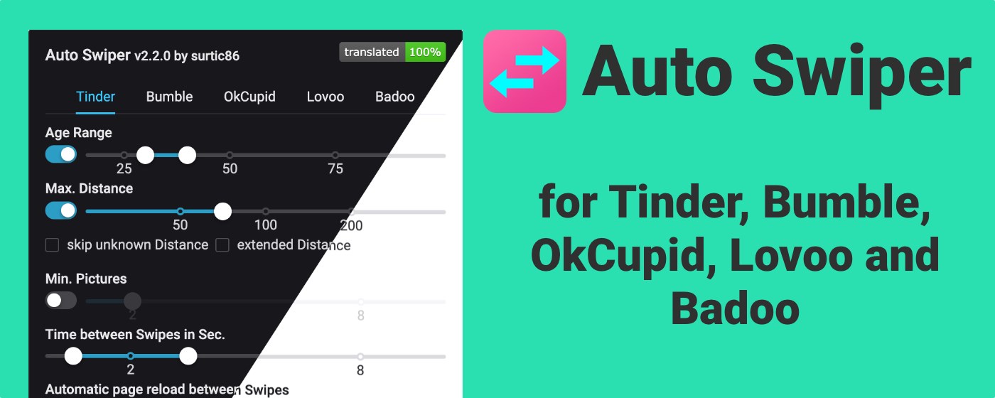 Auto Swiper: Auto-Like & AI Openers for Tinder, Badoo +5