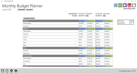 Monthly Budget Planner Screenshots 2
