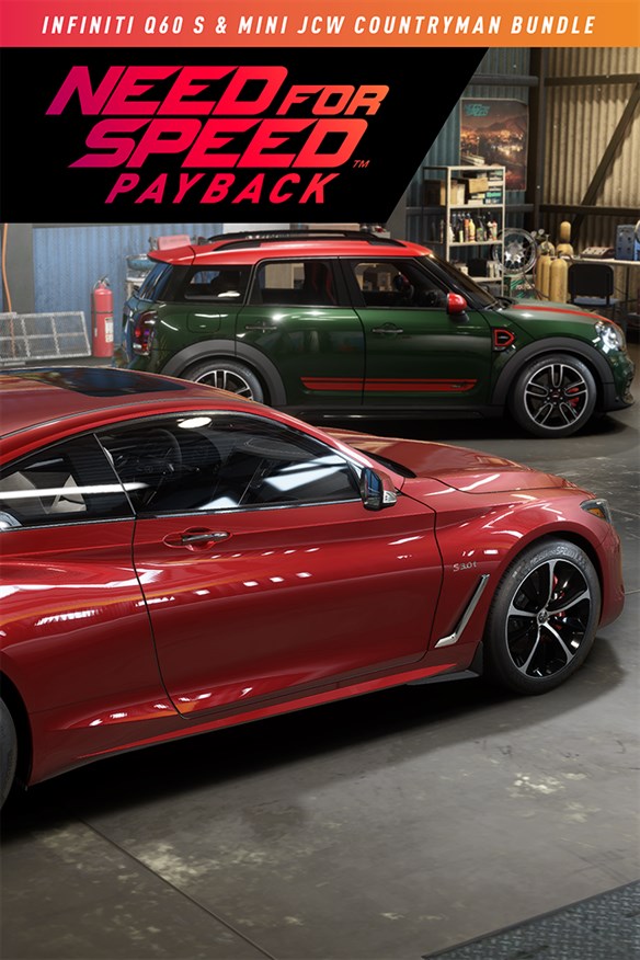 Need for Speed Payback: MINI John Cooper Works Countryman & Infiniti Q60 S Bundle Xbox Series X|S and Xbox One cover art