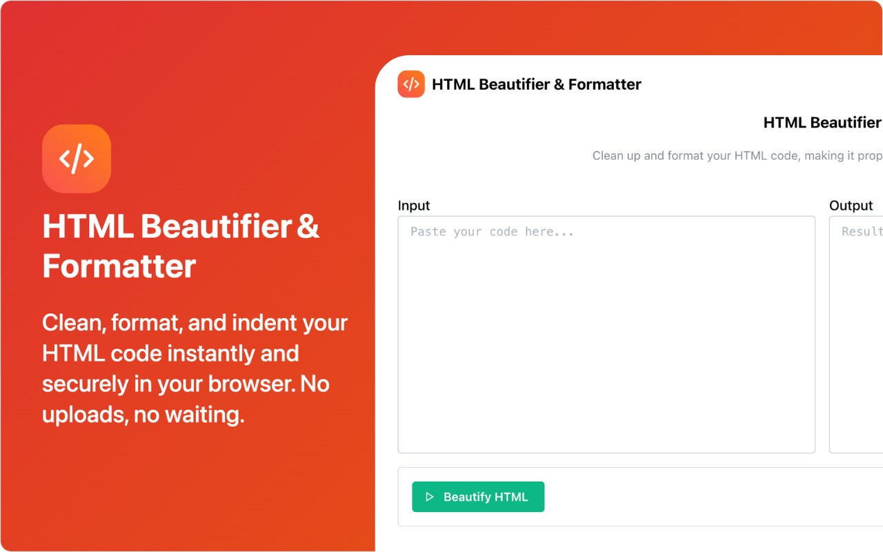 HTML Beautifier & Formatter
