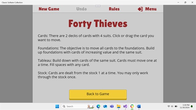 Classic Solitaire Collection screenshot 2