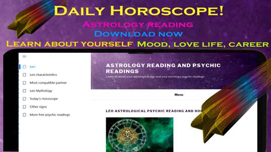 Leo daily horoscope - Astrology psychic reading screenshot 1