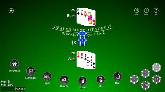Blackjack Master 2 Free screenshot 2