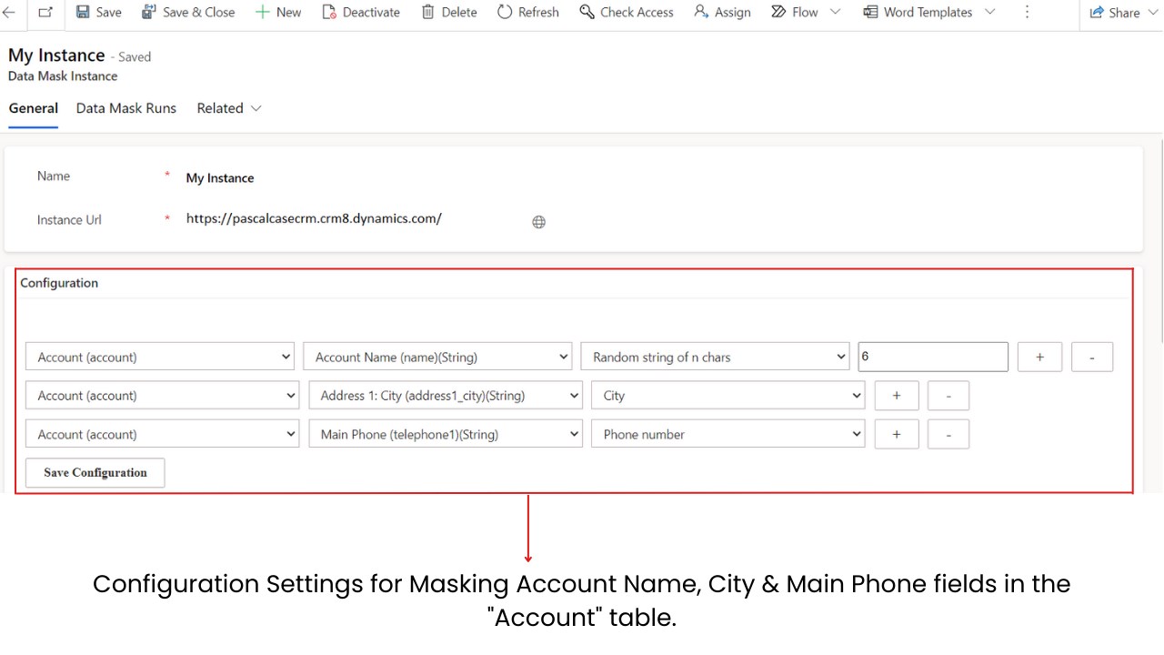Snapshot 3 of Data Mask Tool for Dataverse