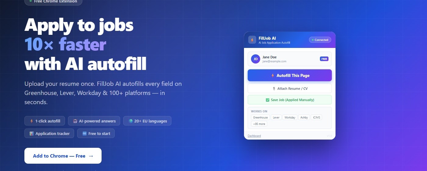 FillJob AI – Job Application Autofill