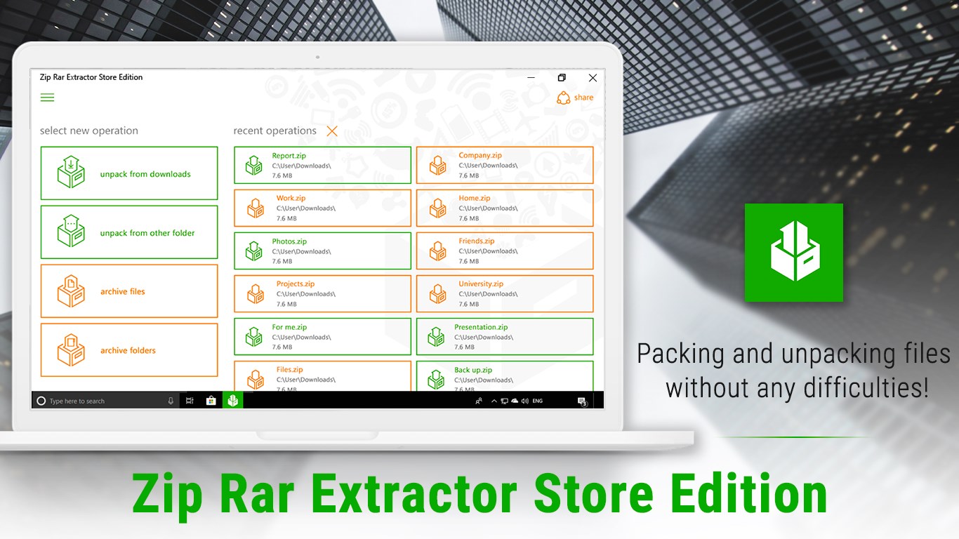 Zip Rar Extractor Store Edition — бесплатно скачайте и установите в Windows  | Microsoft Store