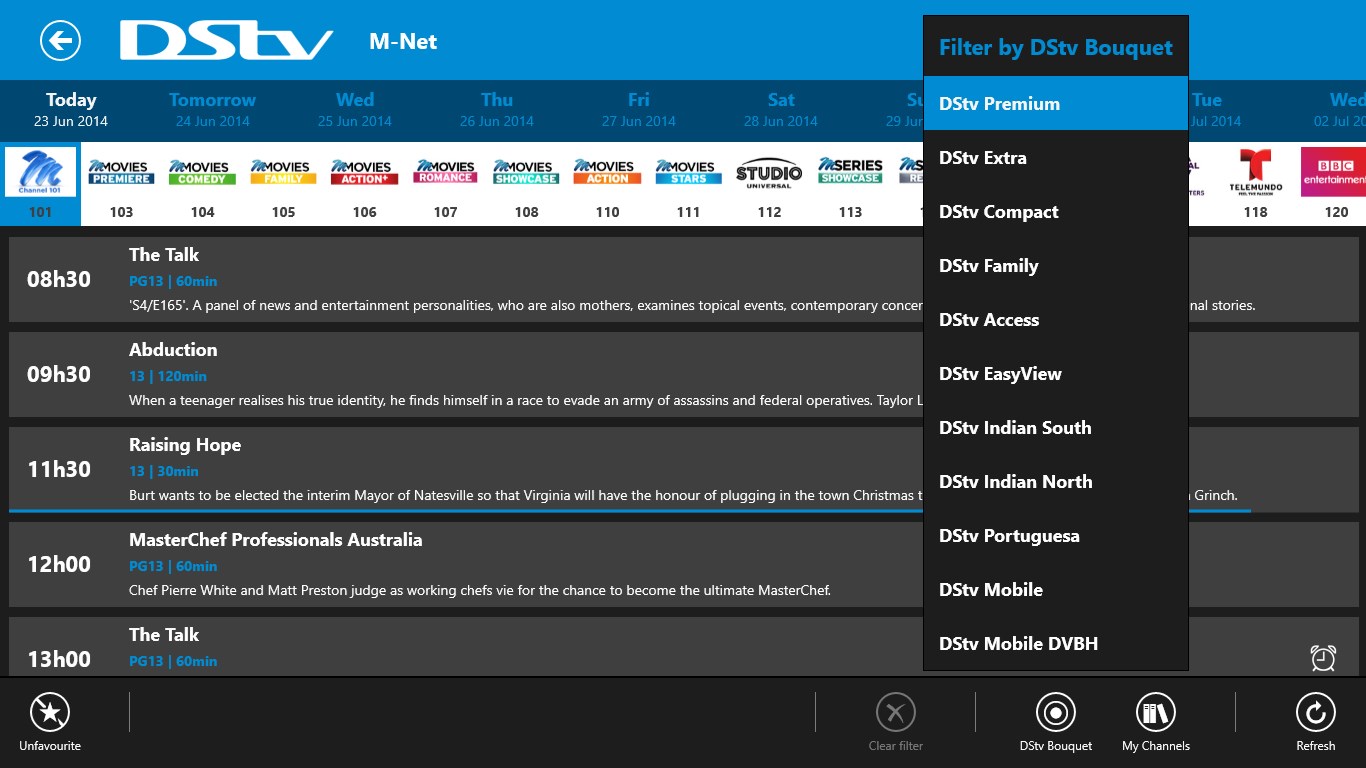 DStv Guide for Windows 10