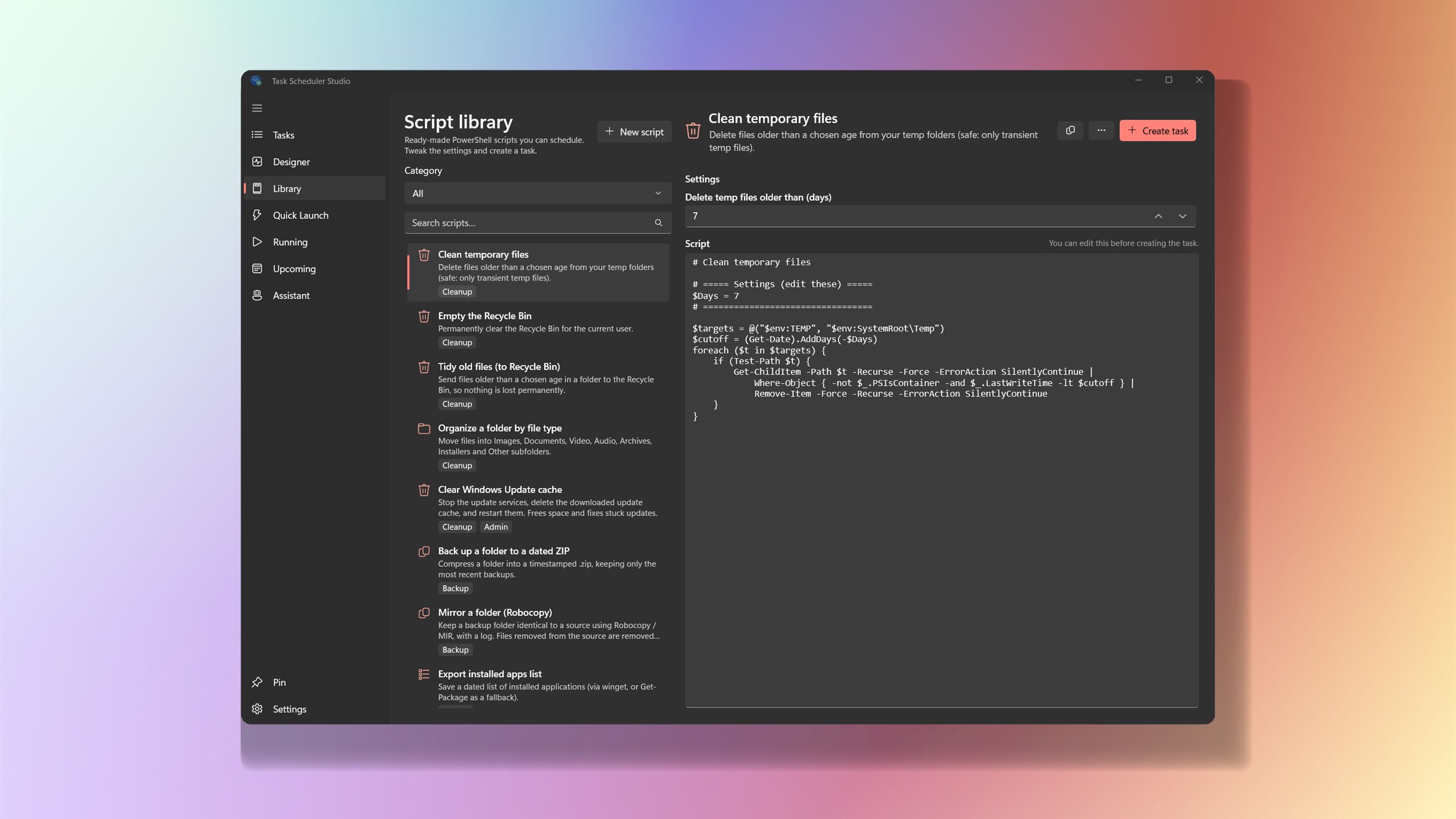 Task Scheduler Studio screenshot
