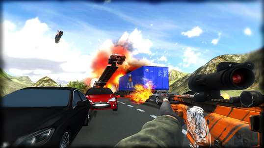 Traffic Ops 3D Shooter - Sniper car destruction screenshot 4