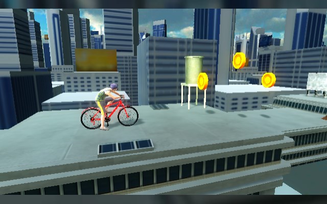 Bike Stunts Of Roof Game