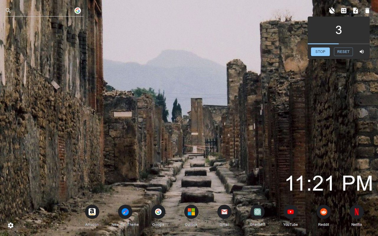 Pompeii Wallpaper New Tab