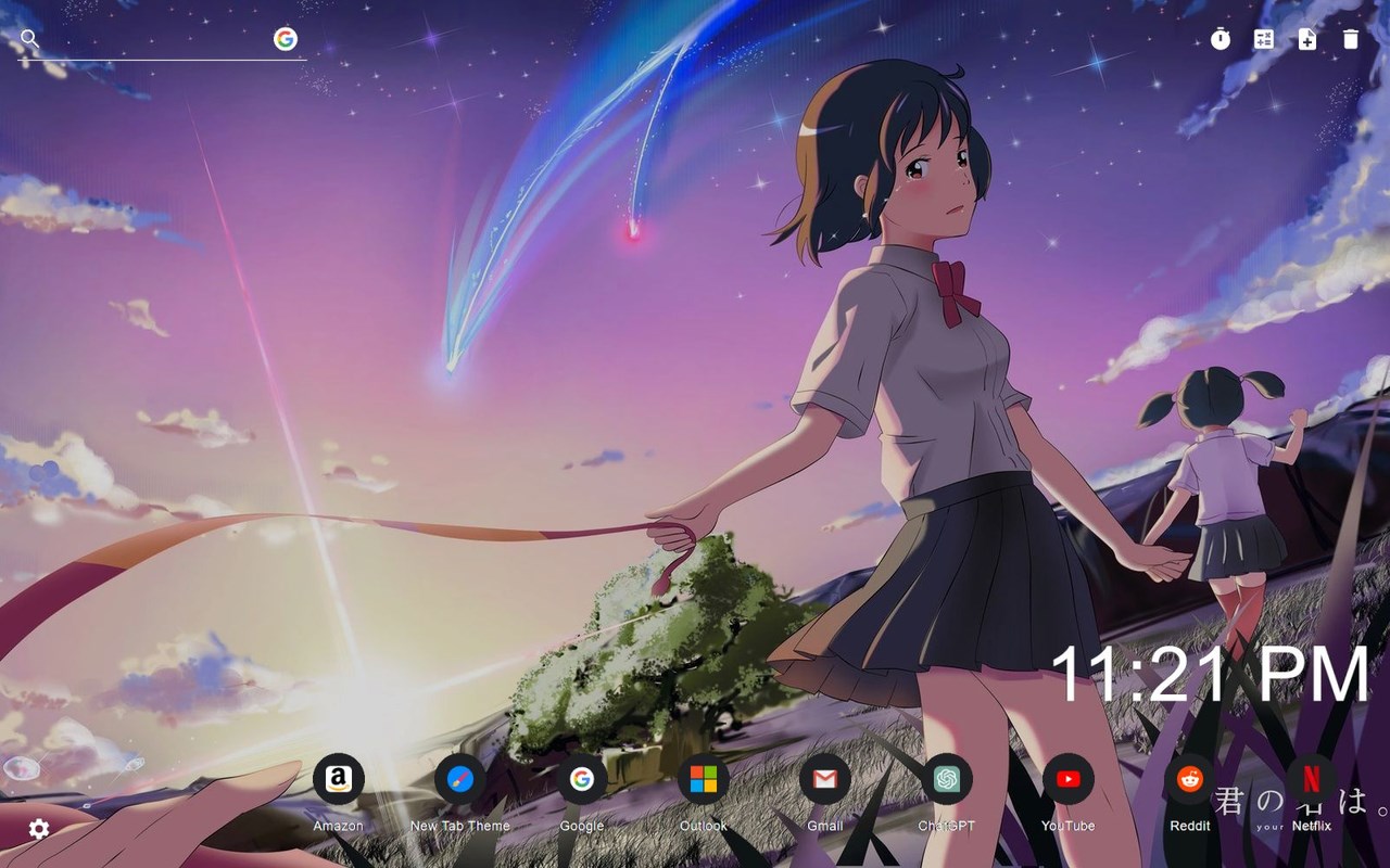 Your Name Wallpaper New Tab