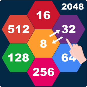 2048 Swap n Merge Hexagons