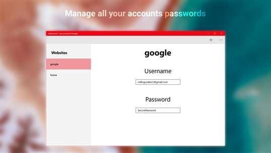 Password Saver - easy and secure password manager screenshot 2