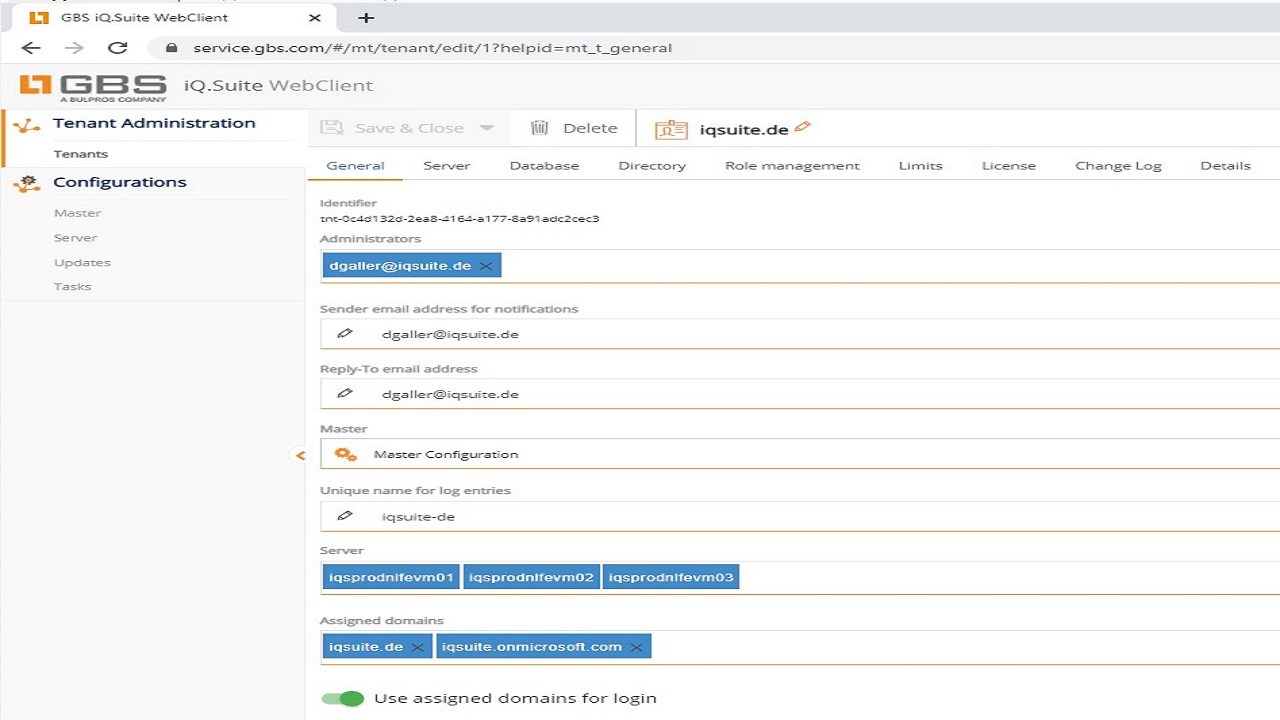 Snapshot 1 of DIGITALL iQ.Suite E-Mail Compliance - Enhanced GDPR Messaging O365