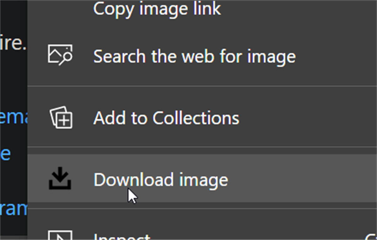 Download Image from Context Menu