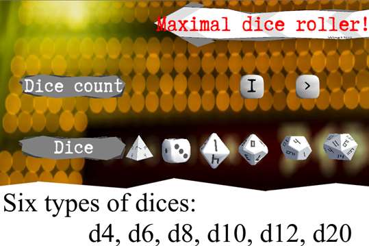Maximal dice roller screenshot 1
