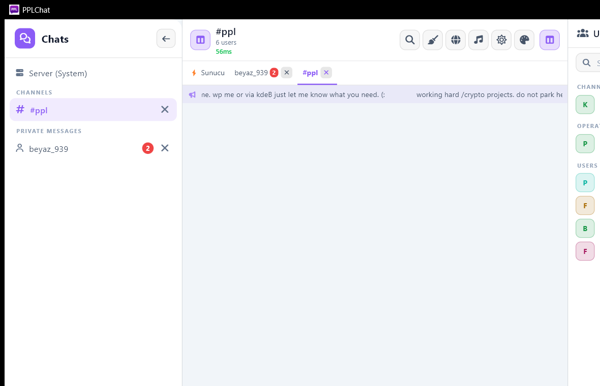 PPLChat screenshot