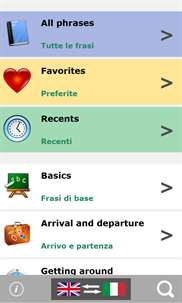 Italian talking phrasebook screenshot 1