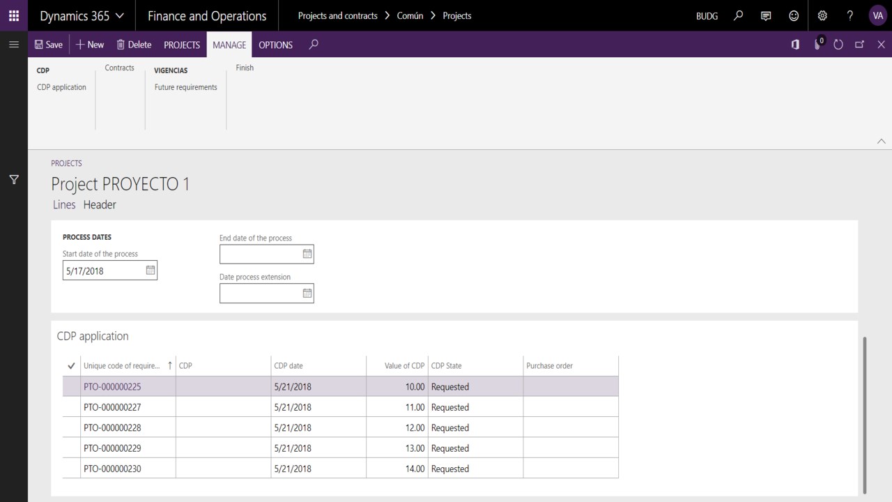 Snapshot 7 of Projects and Contracts