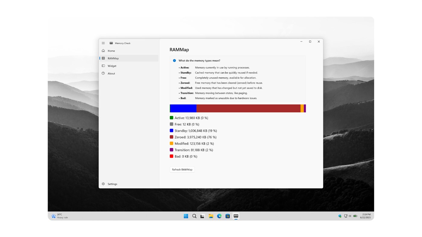 #4. Memory‎‏‏‎ ‎Check (Windows) 由: Stefan vd