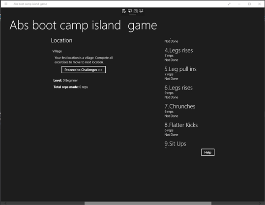 Abs boot camp island game screenshot 2