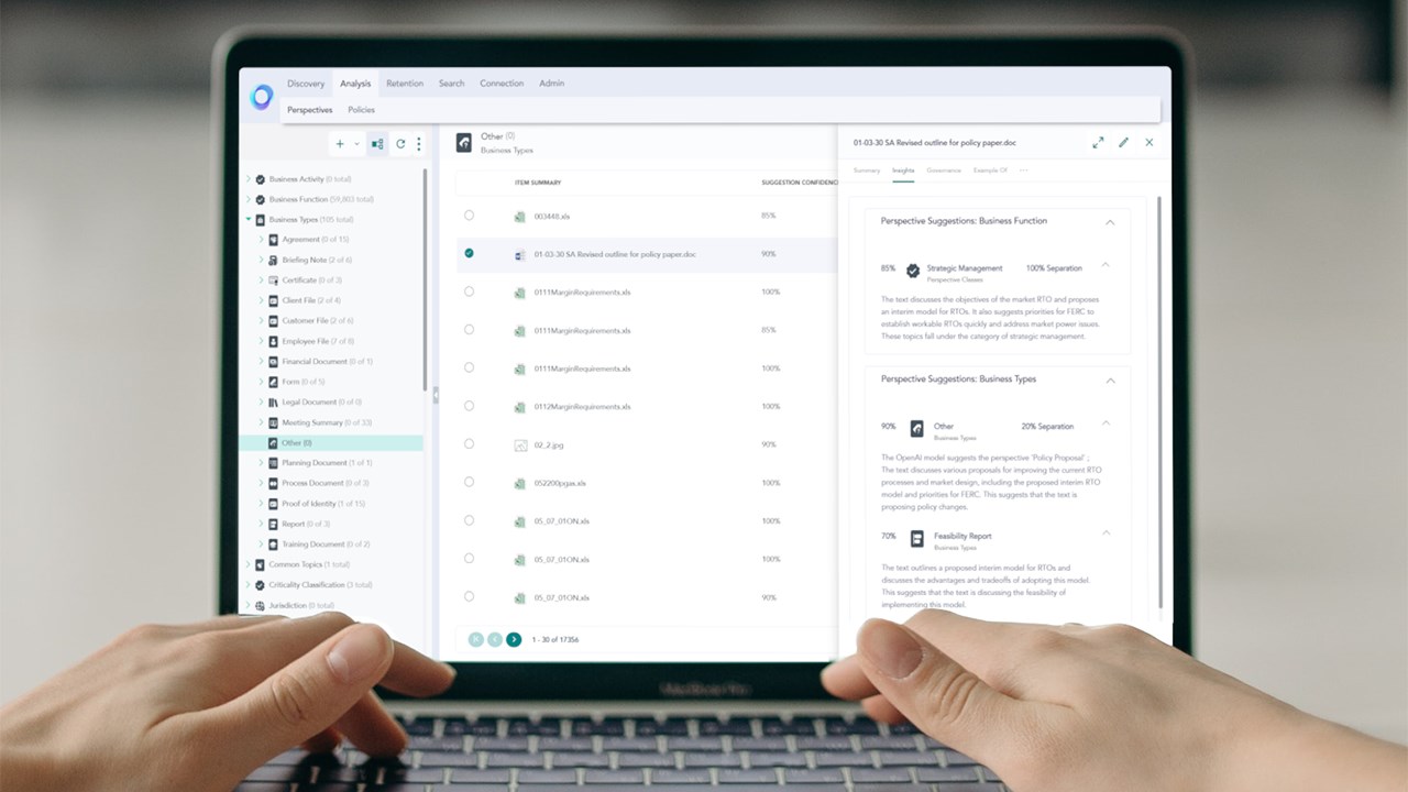 Snapshot 3 of EncompaaS Intelligent Information Management