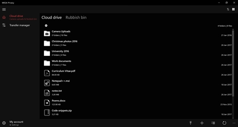 MEGA Privacy (beta) Screenshot