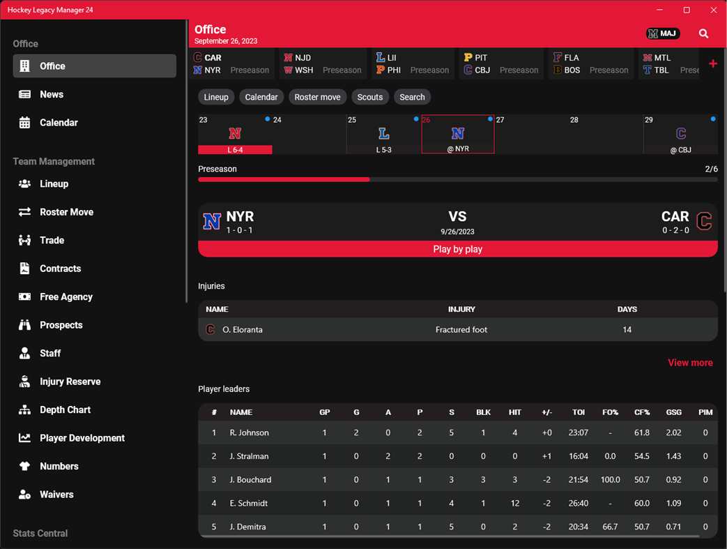 #1. Hockey Legacy Manager (Windows) 来自: Hockey Legacy Manager
