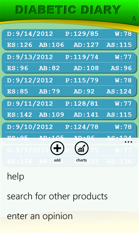 Diabetic Diary Screenshots 2