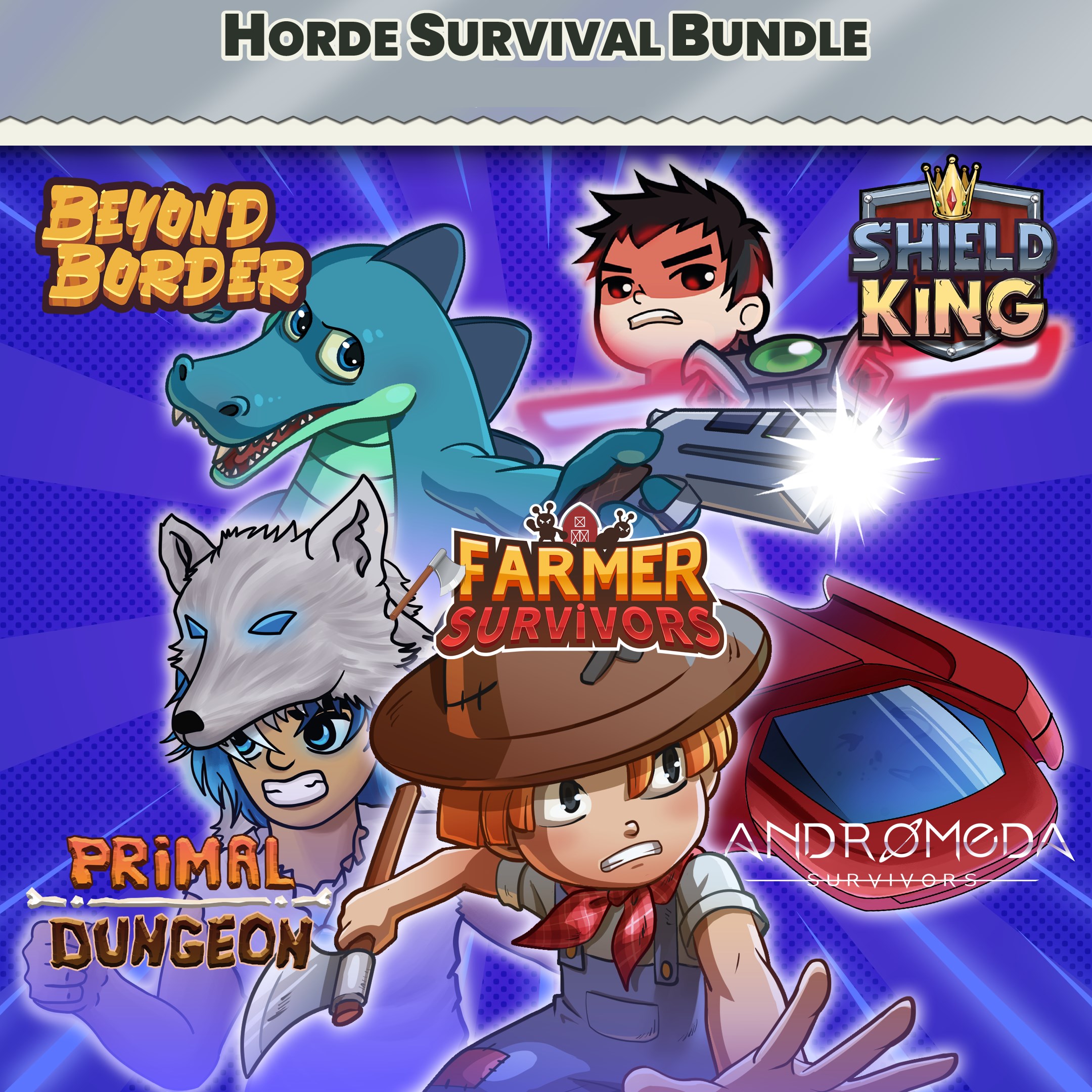 Horde Survivor Bundle Windows 03 - Andromeda Survivors, Beyond Border, Farmer Survivors, Primal Survivors, Shield King