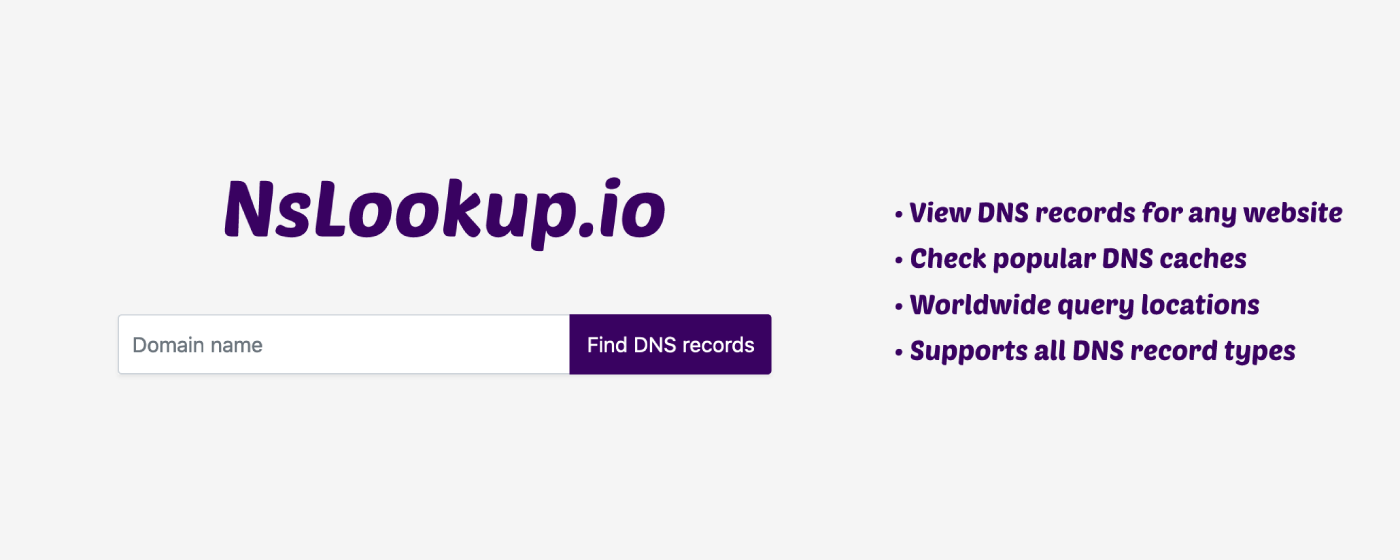 NsLookup - Find DNS Records marquee promo image
