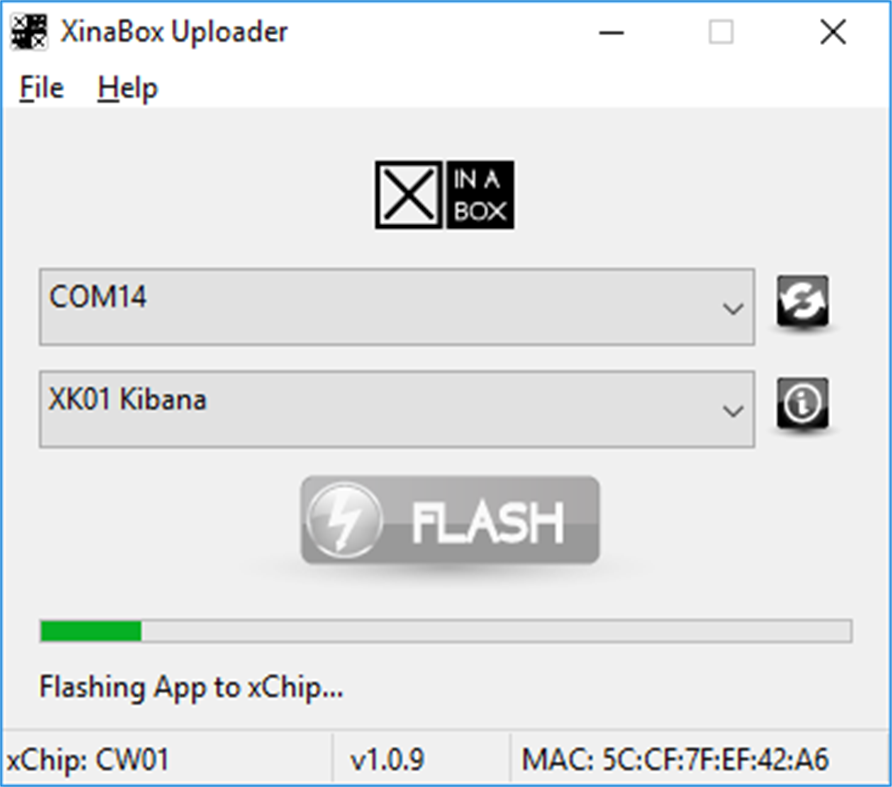 #3. XinaBox Uploader (Windows) Podle: XinaBox