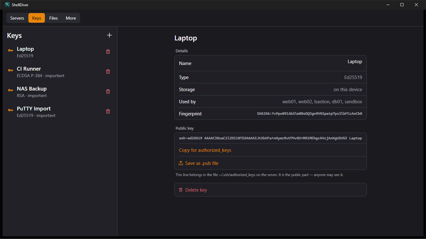 #4. ShellDiver: SSH Client (Windows) Tekijänä: Ostrong Studios