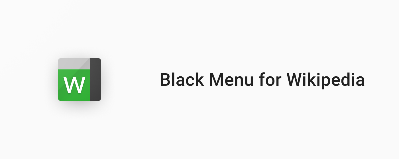 Black Menu for Wikipedia marquee promo image