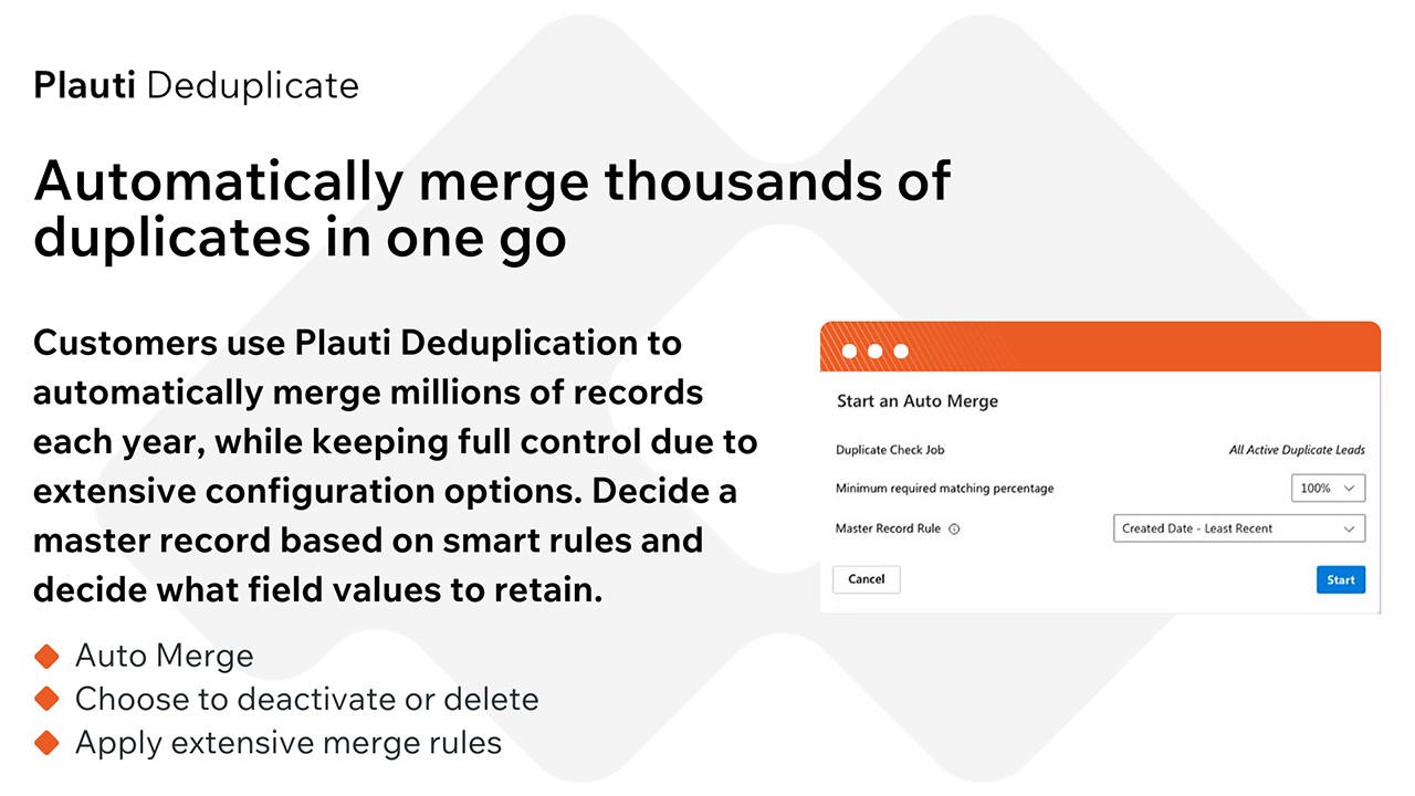 Snapshot 7 of Plauti Deduplicate for Dynamics 365