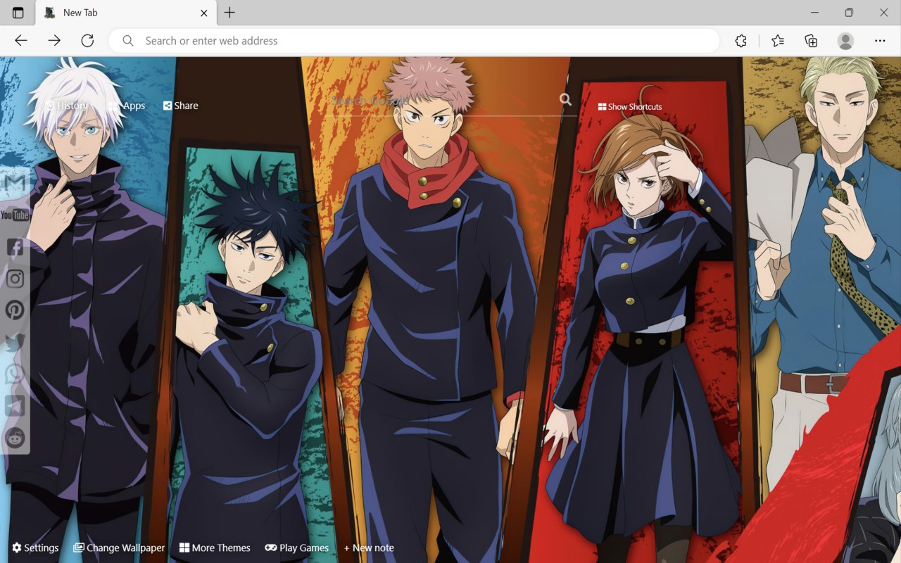 Jujutsu Kaisen Anime Wallpaper HD New Tab