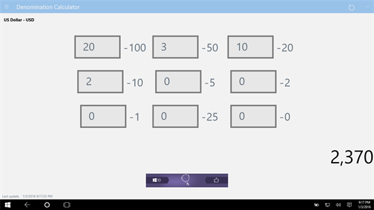 Denomination Calculator screenshot 2