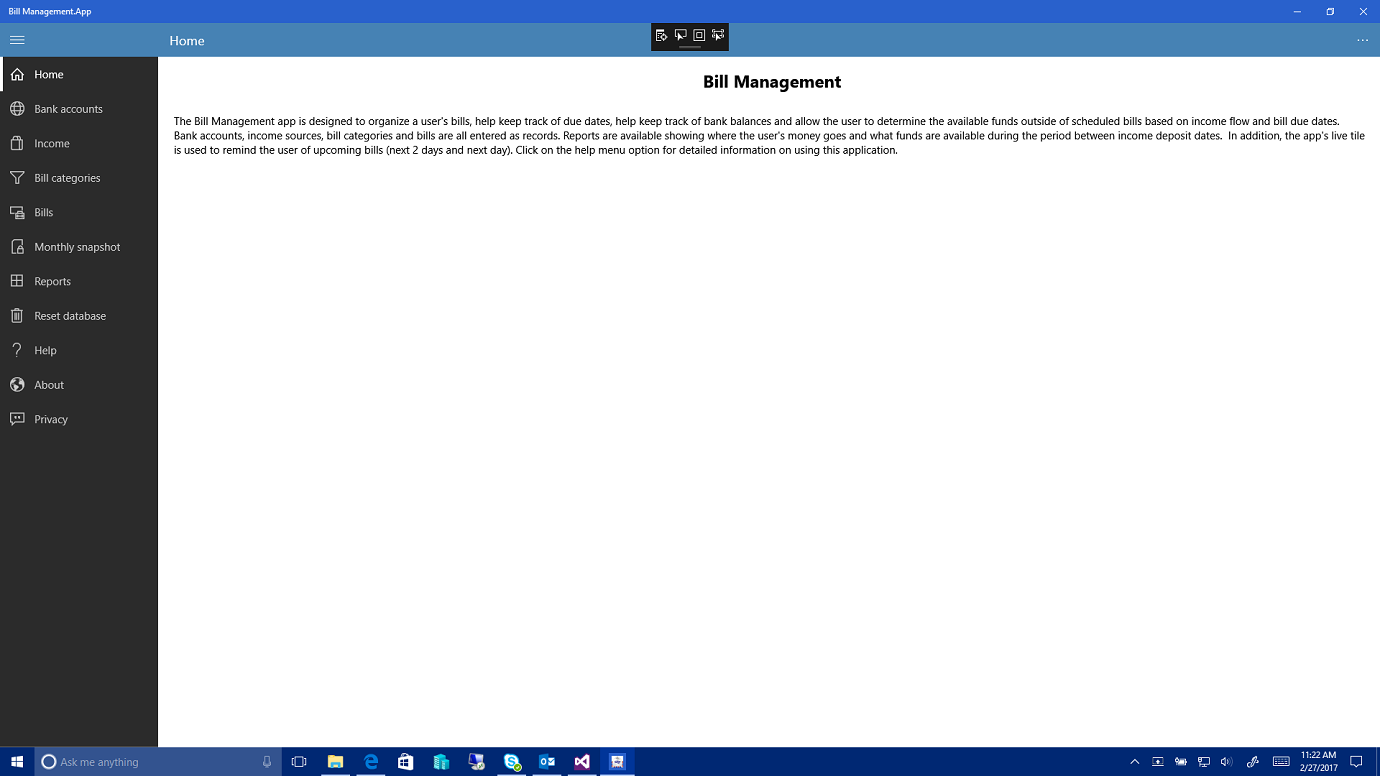 Bill Management — Приложения Майкрософт