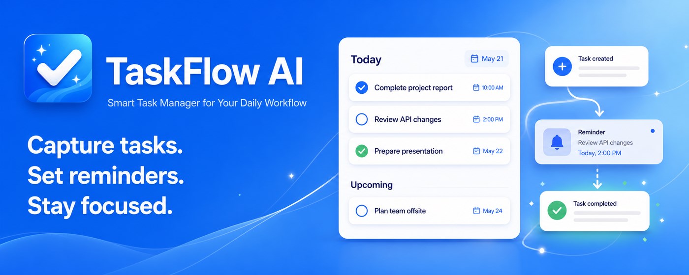 TaskFlow AI - Task Manager & Reminders