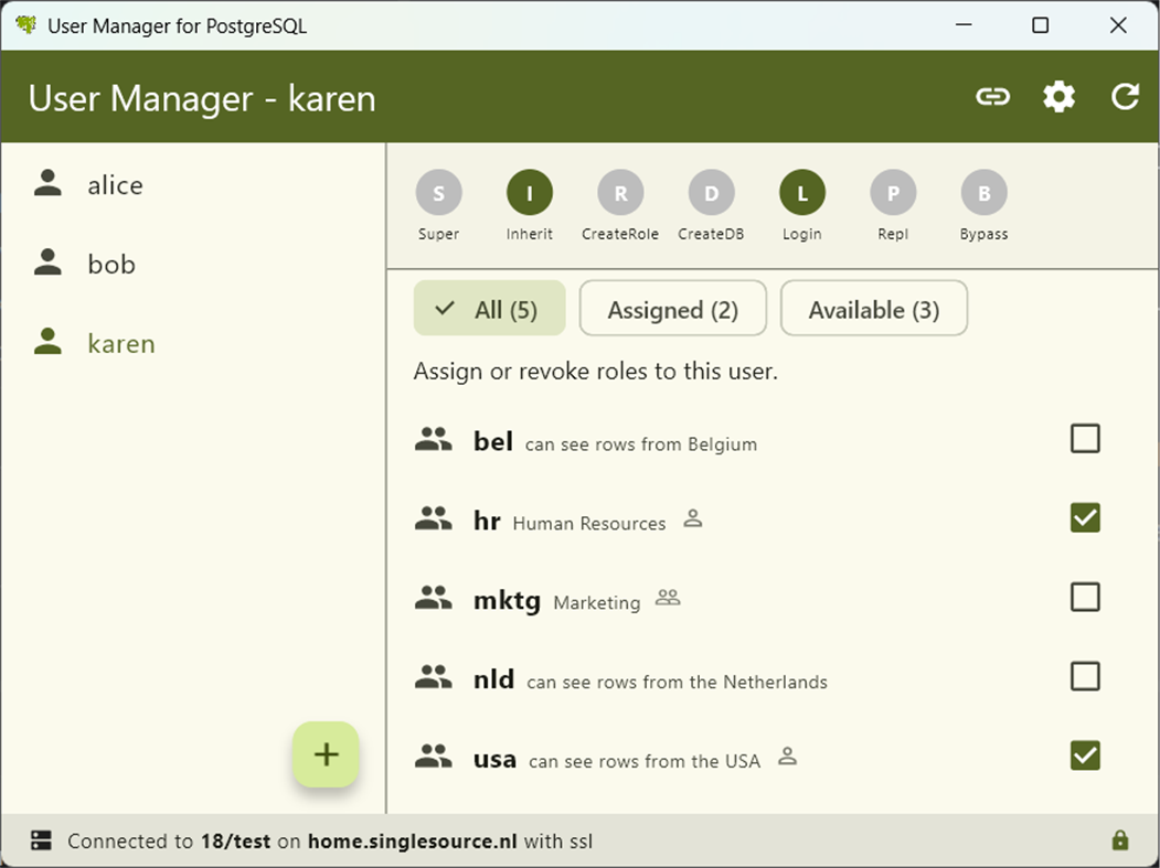 #1. User Manager for PostgreSQL (Windows) di: Daniel van der Meulen