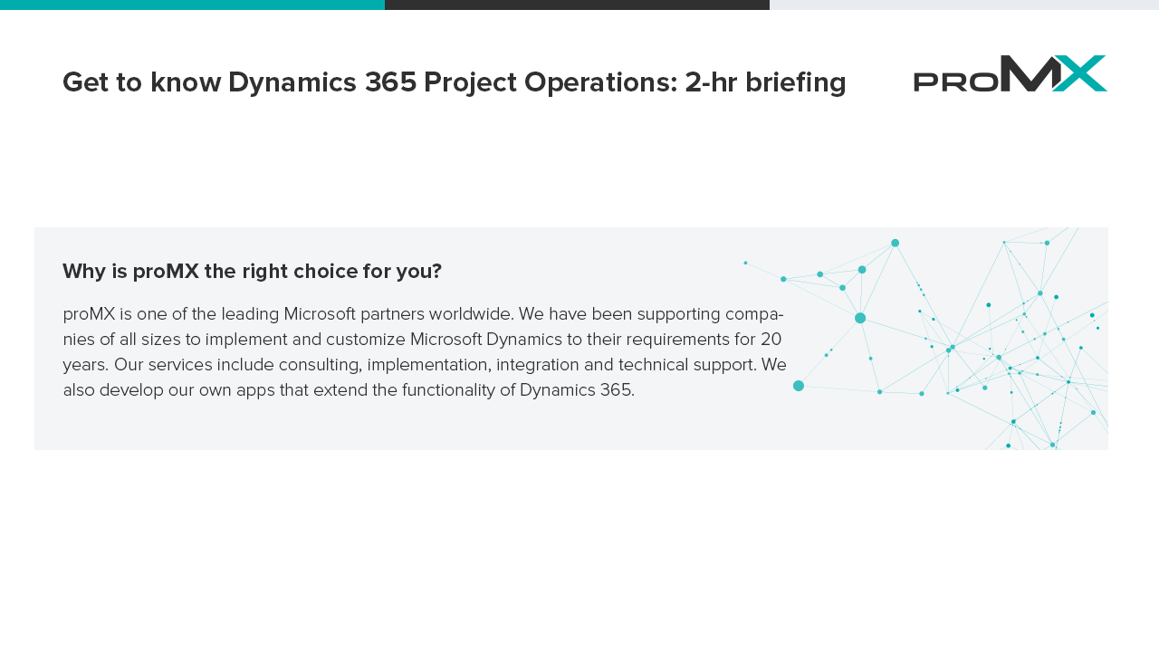 Snapshot 3 of Dynamics 365 Project Operations: 2 hours briefing