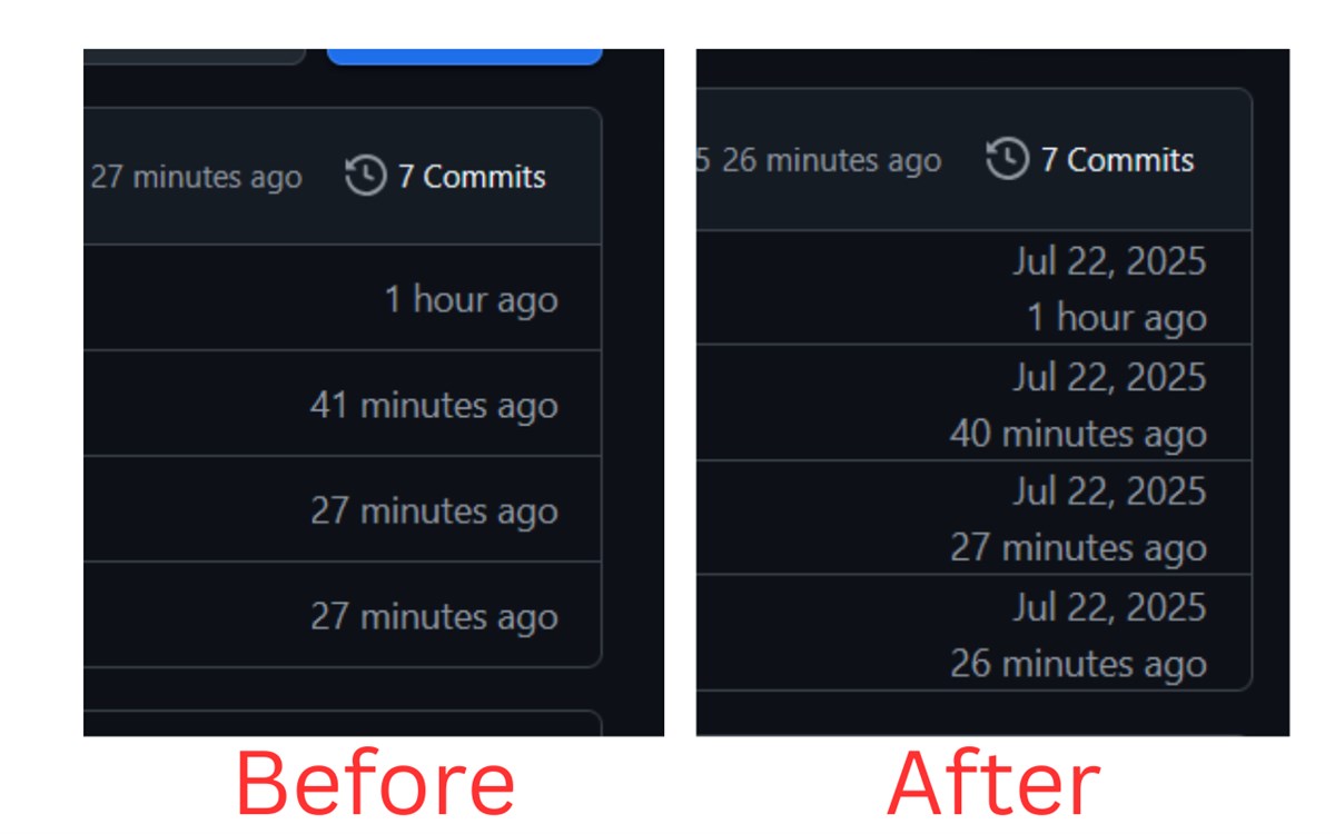 GitHub Date Enhancer
