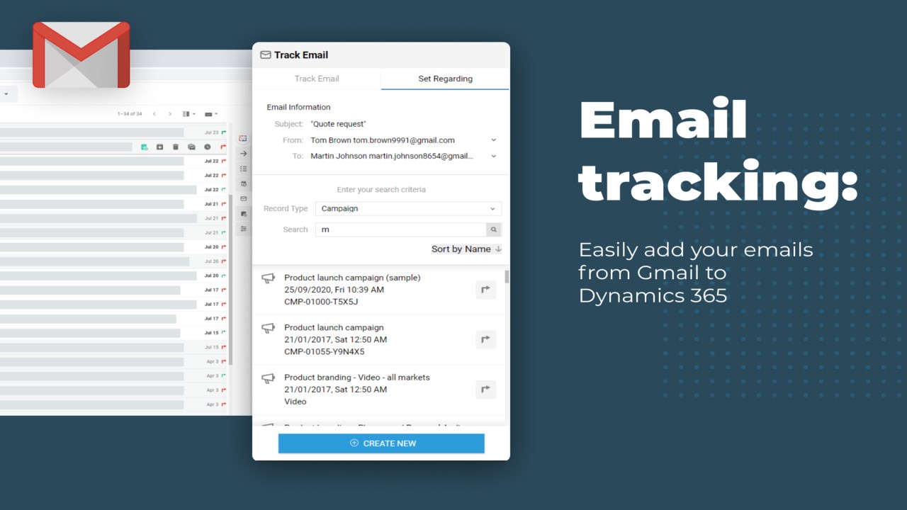Snapshot 2 of Dynamics 365 Integration for Gmail