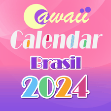 Brasil 2024 Cawaii Calendário Livre!