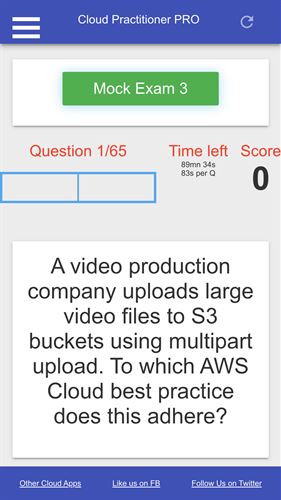 AWS Certified Cloud Practitioner Mock Exams Pro Screenshot