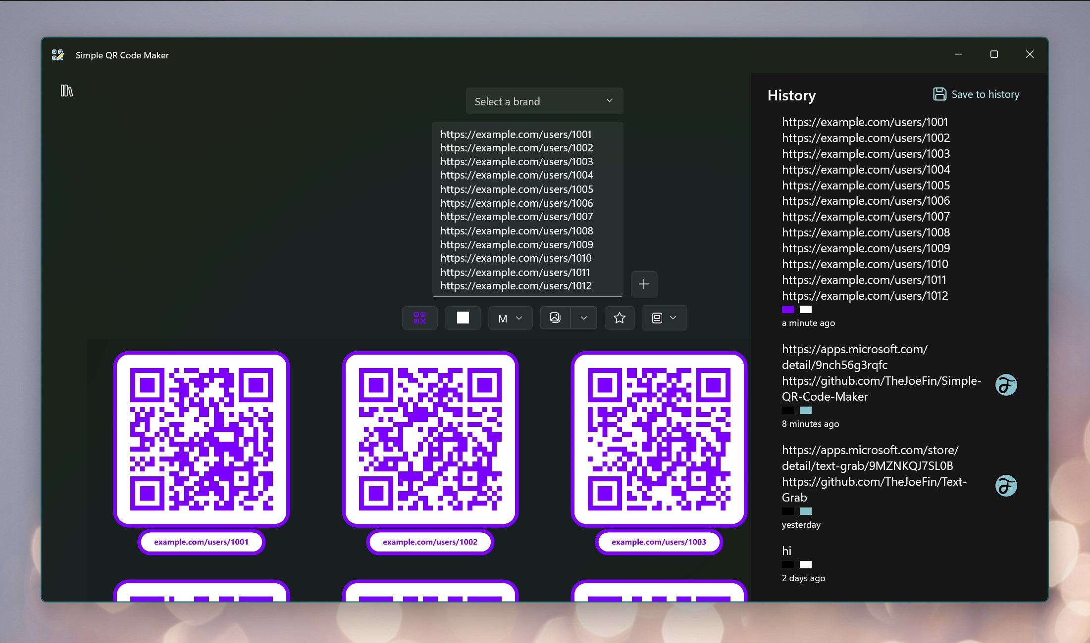 Simple QR Code Maker screenshot