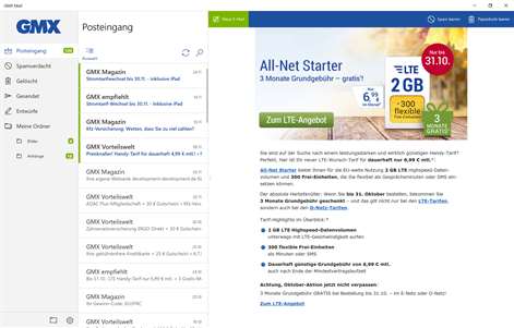 GMX Mail Screenshots 1