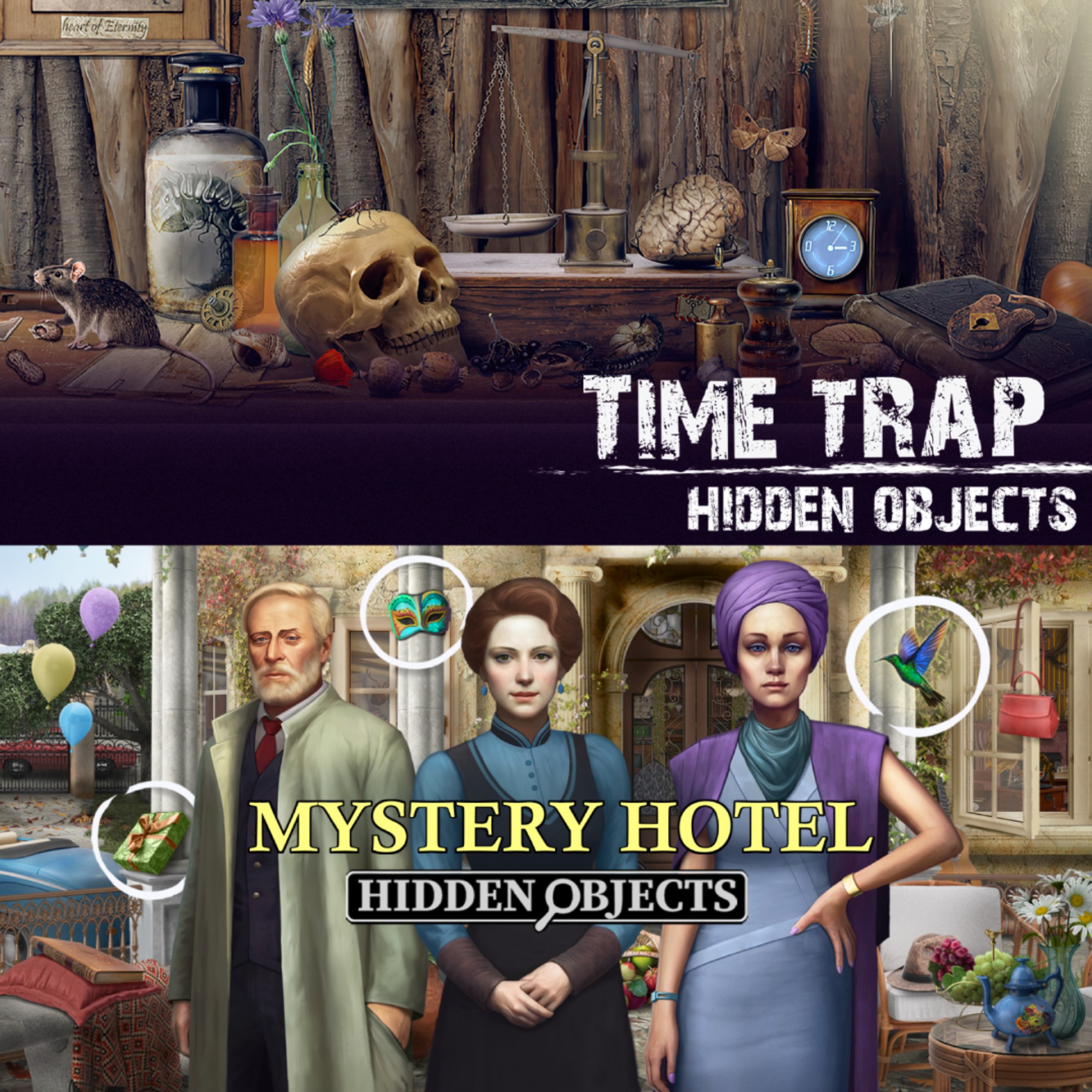 Time Trap & Mystery Hotel - Hidden Objects Games Bundle