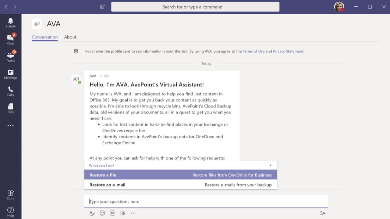 Snapshot 2 of Cloud Backup for Microsoft 365
